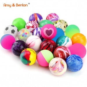 1.25 Inch Rainbow Bouncy Balls for Kids, Set of 6, Bouncing Balls Extra-High Bounce,  Birthday Party Favors, Goodie Bag and Piñata Fillers, Fun Assorted Colors