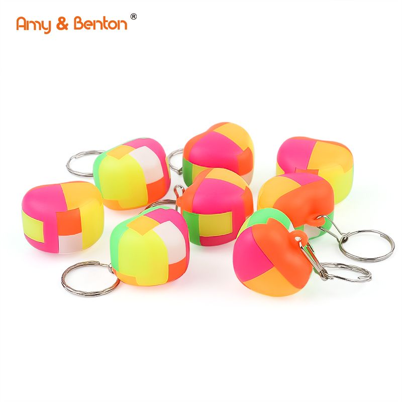Mini Heart Shape Brain Teaser Puzzle Keyring Fidget Toys Party Bag Gift Fillers Featured Image