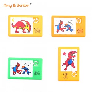 Amy&Benton 2 PCS Promotional Toys Cartoon Plastic Sliding Puzzle Block Toy for Kids