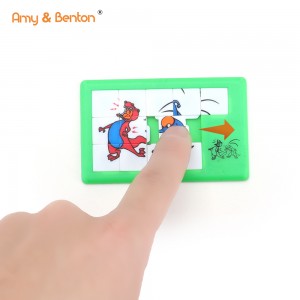 Amy&Benton 2 PCS Promotional Toys Cartoon Plastic Sliding Puzzle Block Toy for Kids