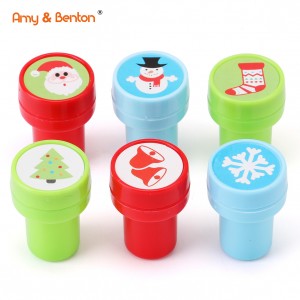 Christmas Stamps Stocking Stuffers Bright Colored Plastic Stamper Toys Children Party Favors Toys