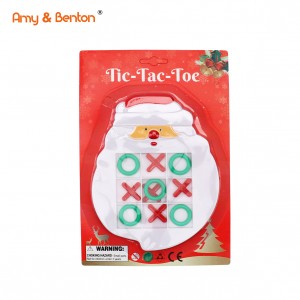 Christmas Tic Tac Toe Game Board with Snowman Penguin Shape Children Party Favors Toys