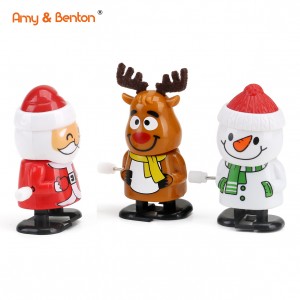 Christmas Stocking Stuffers Wind Up Toys Shaking head Clockwork Snowman Reindeer Santa Claus Children Party Favors Toys