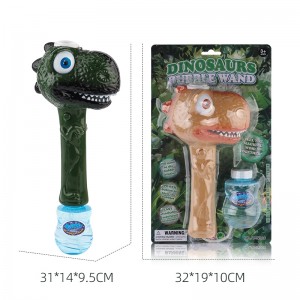 130 ml Dinosaur Bubble Wand，Bubble Blower Toy，Bubble Machine for Kids with Lights