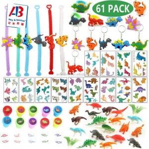59PCS Dinosaur Party Favors Carnival Prizes bulk Toys Goody Bag Fillers Return Gifts for kids