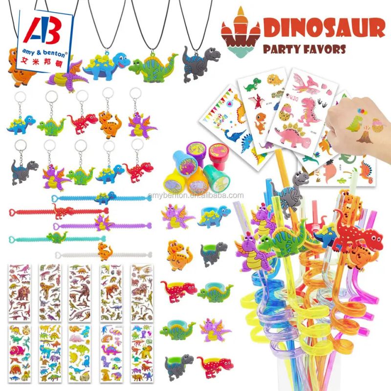 59PCS Dinosaur Party Favors Carnival Prizes bulk Toys Goody Bag Fillers Return Gifts for kids
