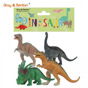 Realistic Looking Dinosaurs Pack of 4 Jumbo Plastic Assorted Dinosaur Figure Toys