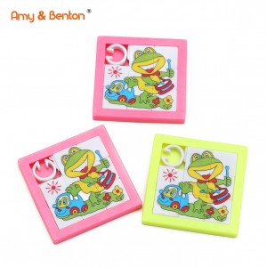 Frog Slide Puzzle Games Plastic Puzzle Brain Teaser Funny IQ Game Toys and Party Favors Gifts for Kids