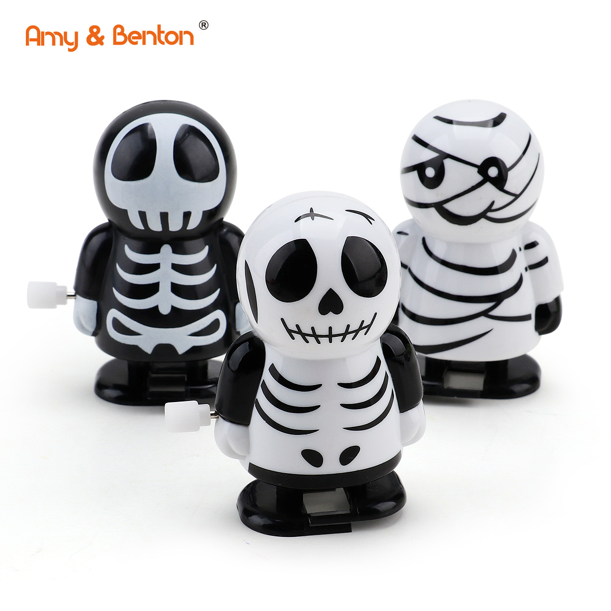 Halloween Wind Up Mummy skeleton Toys Clockwork toy Children Party Favors Candy Bag Filler