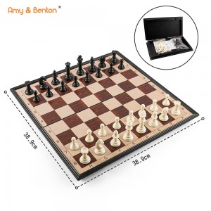 Classic Magnetic Portable Holding Travel Chess Set Folding Chess Board Game Portable Educational Toys for Kids 2 Player