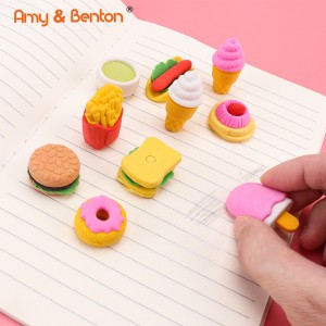 3D Mini Puzzle Food Erasers Pencil Erasers Toy for Kids