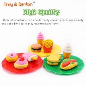 3D Mini Puzzle Food Erasers Pencil Erasers Toy for Kids