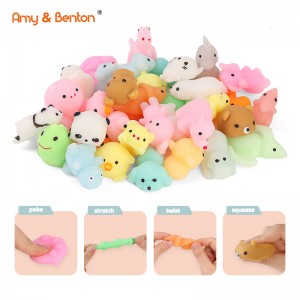 Mochi Squishy Squeeze Toys, Amy & Benton Squishy Toys of Various Animal Styles,Lovely Stress Release Toys, Mini Toys for Kids and Adults,Toys to play anytime, anywhere