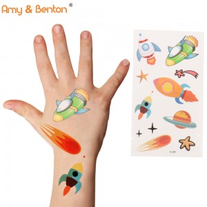 Outer Space Tattoos for Kids – 10 Styles,Spaceship Alien Astronaut Tattoo Stickers for Boys Girls Birthday Party Favors