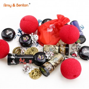 Yo-Yo Balls Pirate Theme Party Gifts Favors. Clown Nose . coins. Tattoo. Rings. Kaleidoscope. for Age 3 +