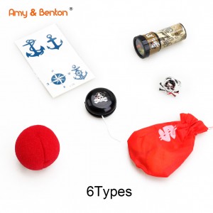 Yo-Yo Balls Pirate Theme Party Gifts Favors. Clown Nose . coins. Tattoo. Rings. Kaleidoscope. for Age 3 +