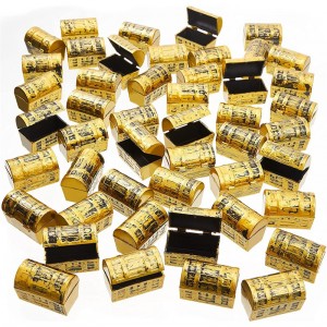 50 Pieces miniature pirate treasure chests for Pirate Play Set Pretend Play Halloween Party Favors