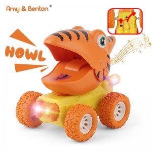 2022 wholesale price Water Bubble Gun Outdoor Toys - Dinosaur Pull Back Cars Flashing Lights and Dino Roar Music Toys – Amy & Benton