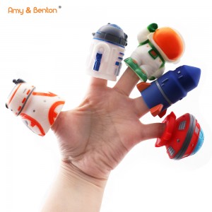 Rubber Space Finger Puppets Rubber Alien Bath Finger Puppets for Toddlers, Kids