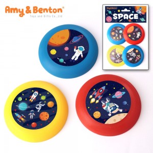 4 Pcs Space Theme of Flying Discs 3 Color Available Suitable for Outdoor Sports & Games Party Favor Toys and Gifts for Kids