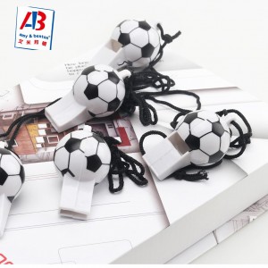 6 Pcs Soccer Party Favors Whistle Soccer Pattern Coach Referee Whistle for Kids Football Party Sports Game