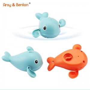 Cute Swimming Turtle Bath Toys Floating Wind Up Toys Spring Water Dolphin Bathtub Water Toys Preschool Toddler Pool Toys for Boys and Girls