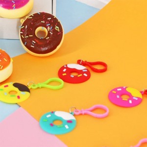 Sweet Donut Keychain for Sweet Donut Theme Party Favors Pendant for Kid Toy Ornament Souvenirs Gift