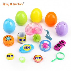 Colorful Prefilled Plastic Eggs with Different Kinds of Little Toys