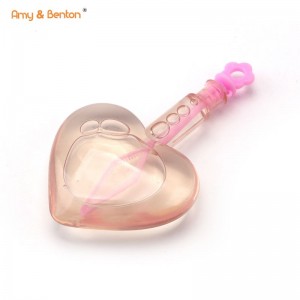 Valentine’s Day Wedding Party Favors Touchable Mini Heart Shaped Bubble Wand Maker Toys