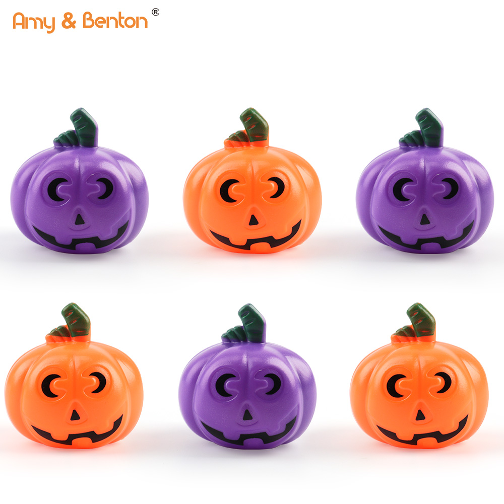 Halloween miniature pumpkin figurines decorations to place on table and window for a happy Halloween