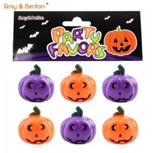 Halloween miniature pumpkin figurines decorations to place on table and window for a happy Halloween