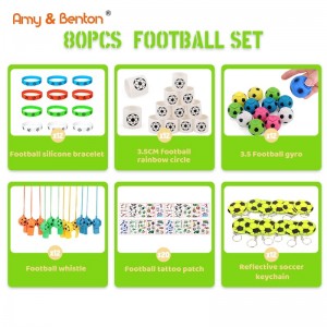 80 PCS Soccer Party Favors for Kids, Birthday Gifts, School Supplies Classroom Rewards, Carnival Prizes for Boys and Girls