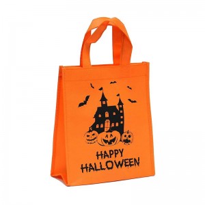 Non woven bag Halloween holiday gift bag custom printed logo with film