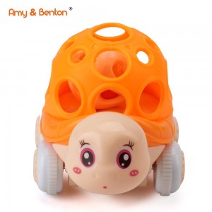 Amy&Benton Cute Colorful Pull Back Turtle Toys Baby Cars Preschool Learning Gift for Boys and Girls