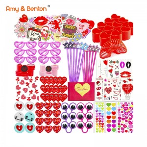 Valentine Party Favors Set with Valentine Cards for Classroom Exchange Prize Goodie Bags Stuffers