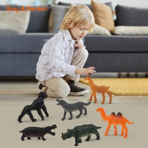6 Piece Animal Set – Different Varieties of Zoo Animals, Jungle Animals, African Animals, and Baby Animals – Great Educational and Child Development Toy for Kids, Children, Toddlers
