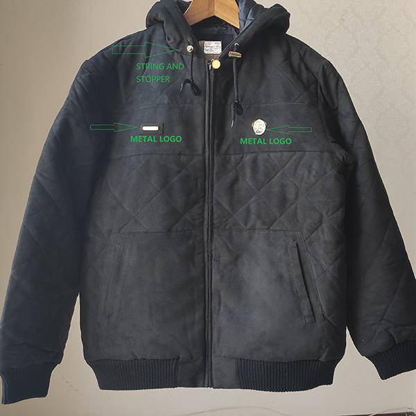 Wholesale Discount Clothing Websites Suppliers - THE SUEDE PADDED MAN JACKET WITH HOOD – Anbzeng
