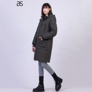 Wholesale China Floor Length Coat Womens Factory Quotes - Women’s Hooded Long padded Jacket winter outwear Quilted Coat outdoor   – Annecy Studio
