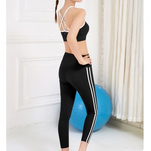 Women’S Sportswear Yoga Set Workout Clothes Athletic Wear Sports Gym Legging Seamless Fitness Bra Crop Top Sleeveless Yoga Suit