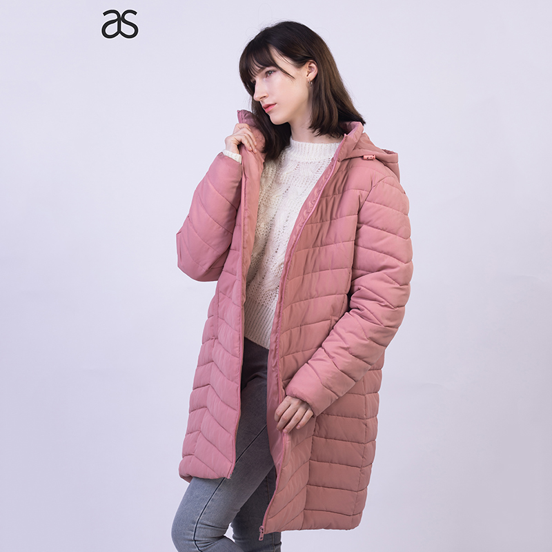 Wholesale China Full Length Trench Coat Factory Quotes - Women’s Hooded Long padded Jacket winter outwear Quilted Coat outdoor  – Annecy Studio Featured Image