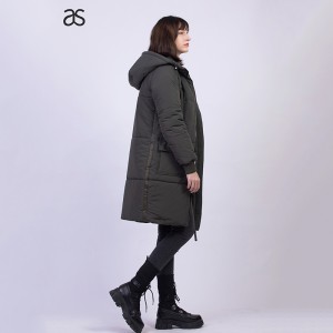 Wholesale China Waterproof Jackets Womens Trendy Factories Pricelist - Women’s Hooded Long padded Jacket winter outwear Quilted Coat outdoor   – Annecy Studio