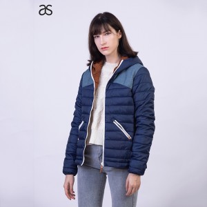 Wholesale China Packable Outwear Manufacturers Suppliers - Women’s Winter channel quilted Jacket Warm cotton padded outwear casual windbreaker Coats  – Annecy Studio
