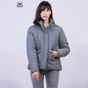 Women’s Woven Windproof Padded Winter Outwear Quilted Jacket