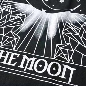 Women Oversized Sun Star Moon Graphic T-shirt