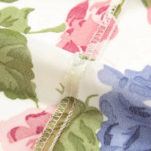 Tie Shoulder Floral Print Bust Dress