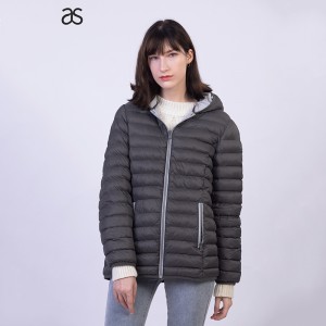Wholesale China Ladies Hiking Factory Quotes - Women’s light weight Fake down Puffer Winter Outwear Quilted Hooded Girls Jacket Coat  – Annecy Studio