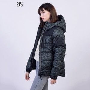 Women’s Fashion Winter print quilted Jacket Parka Warm Cotton padded outwear casual windbreaker Quilted Coats
