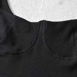 Women Rib-knit Low Back Slinky Bustier Slit Side Tank Dress