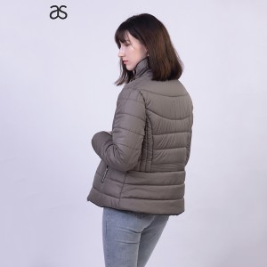 Women’s Woven Classic Padded Winter Outwear Quilted Jacket