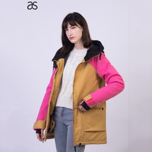 Wholesale China Lightweight Waterproof Coat Factory Quotes - Hooded Fashion Winter Outdoor Ski Suit Waterproof Warm Girls Jacket  – Annecy Studio